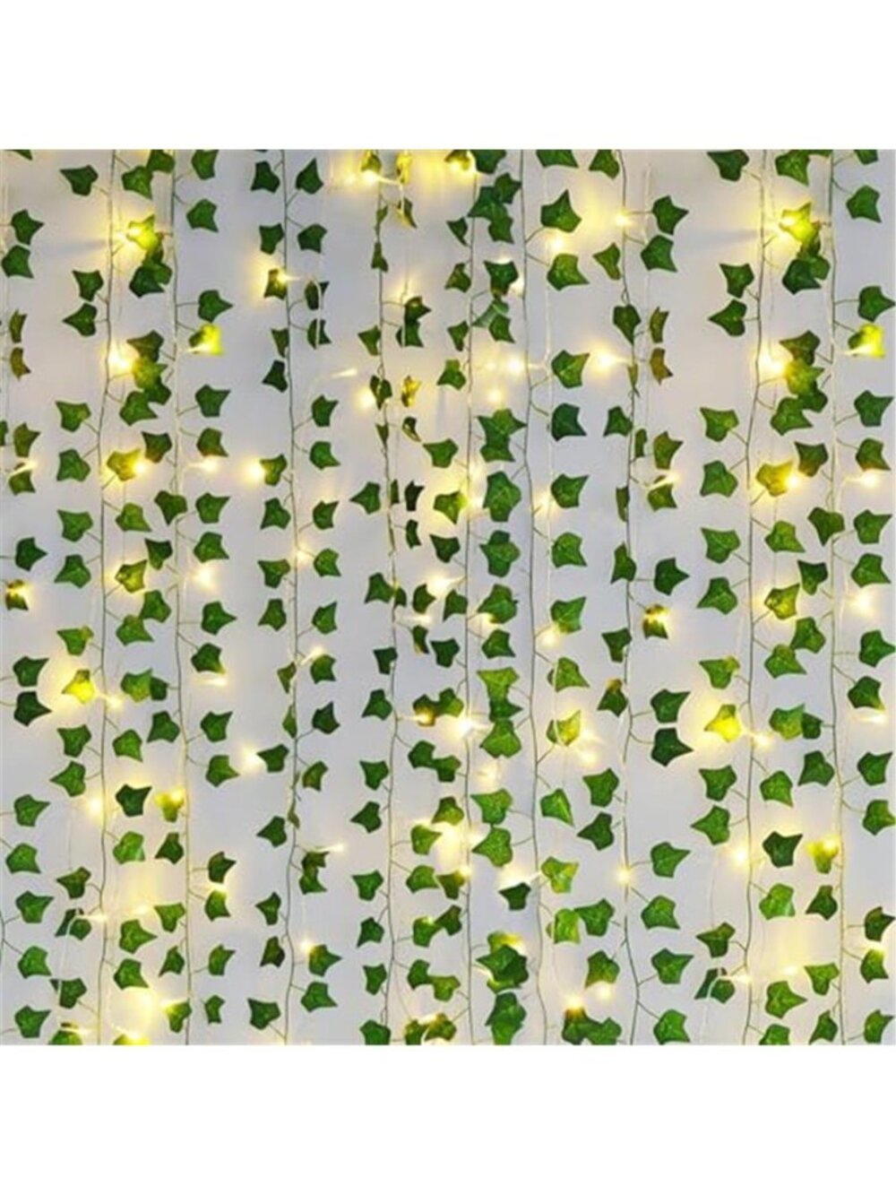 Artificial Ivy Garland Vine String Lights LED Faux Hanging Plant Wall Decor Set